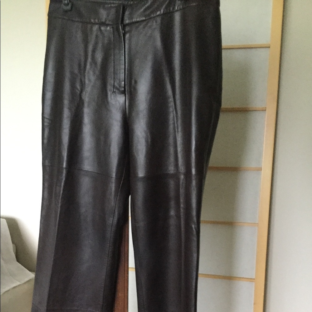 MAX MARA 12 Genuine Leather Pants